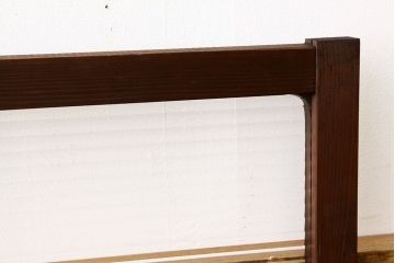 アンティーク　古い木のシンプルなモールガラス明り取り(窓)