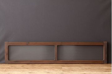 アンティーク　古い木のシンプルなモールガラス明り取り(窓)