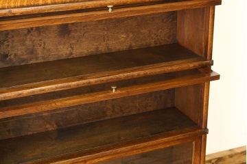アンティーク家具　イギリスアンティーク　オーク材のスタッキングブックケース(本箱)