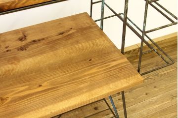 レトロ家具　昭和レトロ　古い商店のアイアン飾り棚(陳列棚)