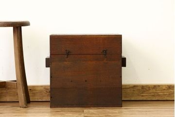 アンティーク　珍品　ナラ無垢材 収納箱