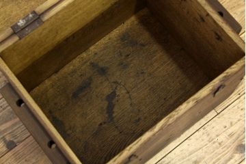 アンティーク　珍品　ナラ無垢材 収納箱
