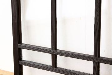 大正ロマン　古い木のモダンなガラス戸2枚セット(窓)