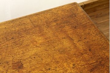 アンティーク家具　アメリカアンティーク　特大オーク無垢材両面机U.S.ダービー社組立式両面机(ニーホールデスク)