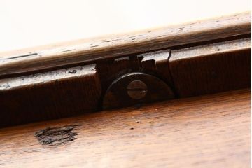 アンティーク家具　アメリカアンティーク　特大オーク無垢材両面机U.S.ダービー社組立式両面机(ニーホールデスク)