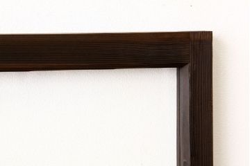 アンティーク　古い木のシンプルな明り取り2枚セット?(ガラス戸・欄間)