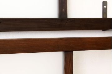 アンティーク　古い木のシンプルな明り取り2枚セット?(ガラス戸・欄間)