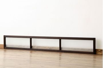 アンティーク　古い木のワイドサイズダイヤガラス明り取り1枚(ガラス戸・欄間)