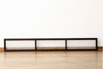 アンティーク　古い木のワイドサイズダイヤガラス明り取り1枚(ガラス戸・欄間)