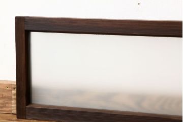 アンティーク　古い木のワイドサイズダイヤガラス明り取り1枚(ガラス戸・欄間)