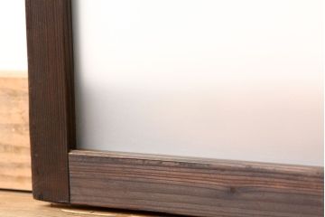 アンティーク　古い木のワイドサイズダイヤガラス明り取り1枚(ガラス戸・欄間)