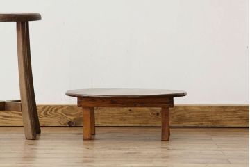 レトロ家具　昭和レトロ　とても小さくかわいい丸ちゃぶ台(テーブル)