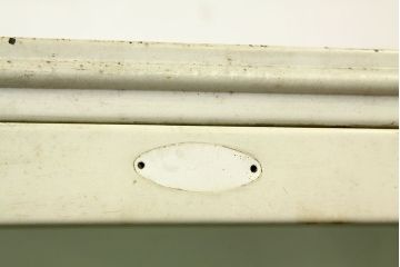 ヴィンテージ家具　希少イギリスビンテージアイアンキャビネット(ケビントガラスケース)(医療棚)