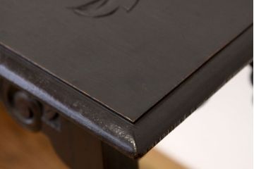 中古　海外輸入品オーク材カービングコンソールテーブル(サイドテーブル)