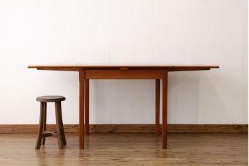 ヴィンテージ家具　北欧ビンテージ　ドローリーフテーブル(ミッドセンチュリー)(エクステンションテーブル)訳あり品