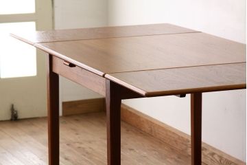 ヴィンテージ家具　北欧ビンテージ　ドローリーフテーブル(ミッドセンチュリー)(エクステンションテーブル)訳あり品