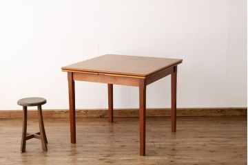ヴィンテージ家具　北欧ビンテージ　ドローリーフテーブル(ミッドセンチュリー)(エクステンションテーブル)訳あり品