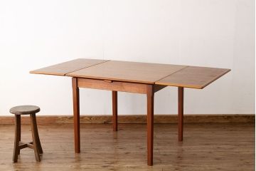 ヴィンテージ家具　北欧ビンテージ　ドローリーフテーブル(ミッドセンチュリー)(エクステンションテーブル)訳あり品
