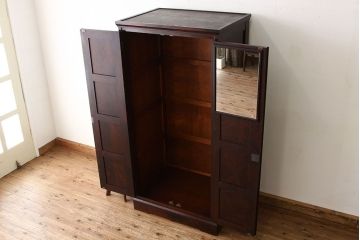 中古　北海道民芸家具ワードローブ(洋服タンス)定価26万円