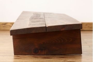 アンティーク家具　古民具・骨董　ジャンク品　反り有り古い木の脚付き裁ち板