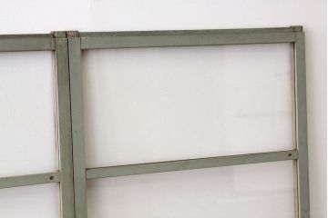 昭和レトロ　シャビーなペイントがおしゃれなアンティークガラス引き戸4枚セット(窓)