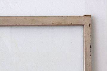 昭和レトロ　シンプルなペイントガラス窓2枚セット(ガラス戸・引き戸)