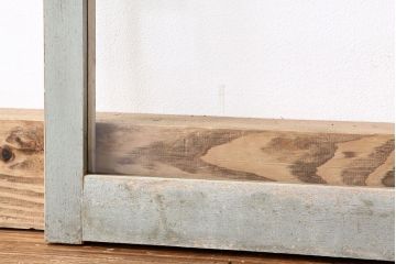 昭和レトロ　シンプルなペイントガラス窓2枚セット(ガラス戸・引き戸)