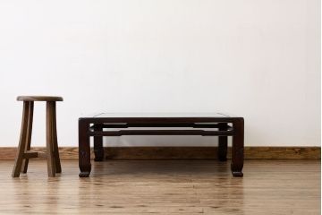 アンティーク家具　古民具・骨董　古い唐木の座卓(テーブル)