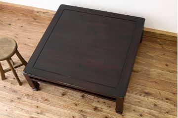 アンティーク家具　古民具・骨董　古い唐木の座卓(テーブル)