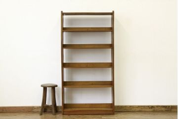 ★美品!!古い木のシンプルな本棚(飾り棚)