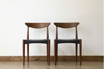 ヴィンテージ家具　北欧ビンテージダイニングチェア2脚セット?1960年代(ミッドセンチュリー・デンマーク)