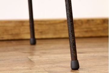 アンティーク家具　アンティーク　天板無垢板の鉄脚テーブル(1)