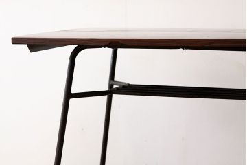 アンティーク家具　アンティーク　天板無垢板の鉄脚テーブル(2)