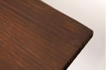 アンティーク家具　アンティーク　天板無垢板の鉄脚テーブル(3)アイアン作業台(机、在宅ワーク、在宅用デスク)