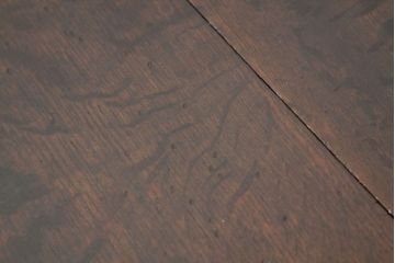レトロ家具　昭和レトロ　古い工場のナラ材引き出し付きサイドテーブル