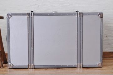 アンティーク雑貨　昭和レトロ　ビンテージシルバートランク