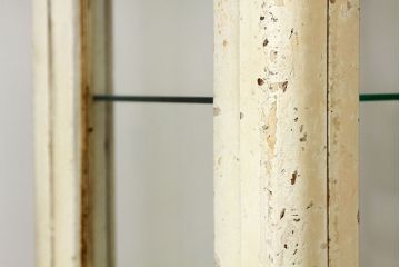 アンティーク家具　アンティーク　かわいい鉄脚付き5面ガラスケビント(ガラスケース)