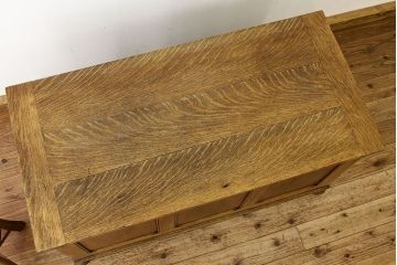 アンティーク家具　イギリスアンティーク　オーク材ブランケットボックスコファ(ベンチチェスト)