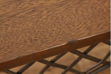 ヴィンテージ家具　イギリスビンテージ　希少　特大鉄脚テーブル(作業台アイアンシャビー)