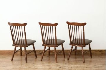 アンティーク家具　☆脚カット有りダイニングチェア3脚セット(いす椅子)