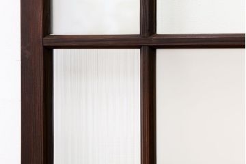 ★古民具・骨董　古い木のモールガラス入りドア(扉・ガラス戸)