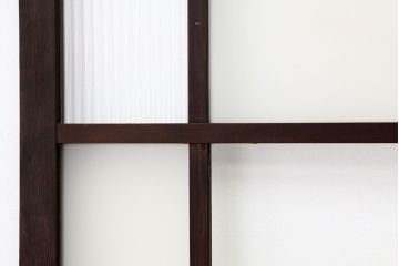 ★古民具・骨董　古い木のモールガラス入りドア(扉・ガラス戸)
