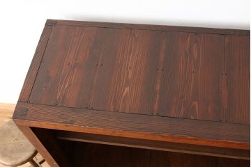 アンティーク家具　アンティーク　古い木の引き出しカウンター飾り棚(ガラスケース・ショーケース・陳列棚)