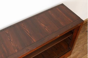 アンティーク家具　アンティーク　古い木の引き出しカウンター飾り棚(ガラスケース・ショーケース・陳列棚)