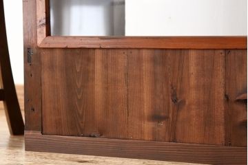 アンティーク家具　アンティーク　古い木の引き出しカウンター飾り棚(ガラスケース・ショーケース・陳列棚)