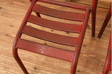 アンティーク家具　イギリスアンティーク　ガーデンチェア3脚セット(アイアンチェア)