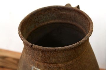 アンティーク雑貨　さびた牛乳缶ミルク缶3個セット昭和レトロシャビー