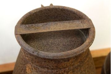 アンティーク雑貨　さびた牛乳缶ミルク缶3個セット昭和レトロシャビー