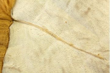アンティーク雑貨　中古ムートンラグマット4枚セット?(ニチロ羊毛・ソファカバー)
