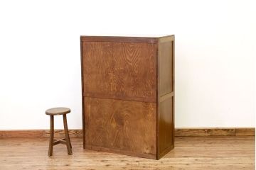 レトロ家具　昭和レトロ　古いナラ材のアンティークチェスト(タンス・たんす・ドロワー)